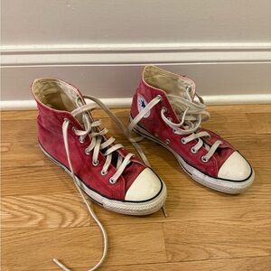 Converse Red Canvas High-Tops